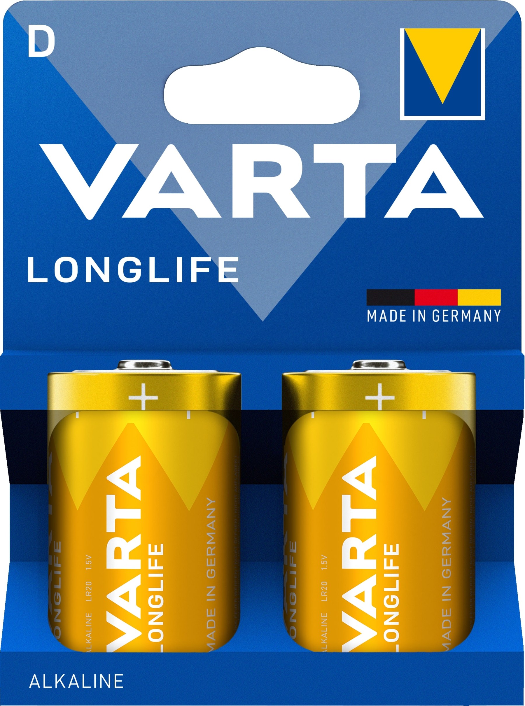 VARTA Longlife D Batteries Pack of 2